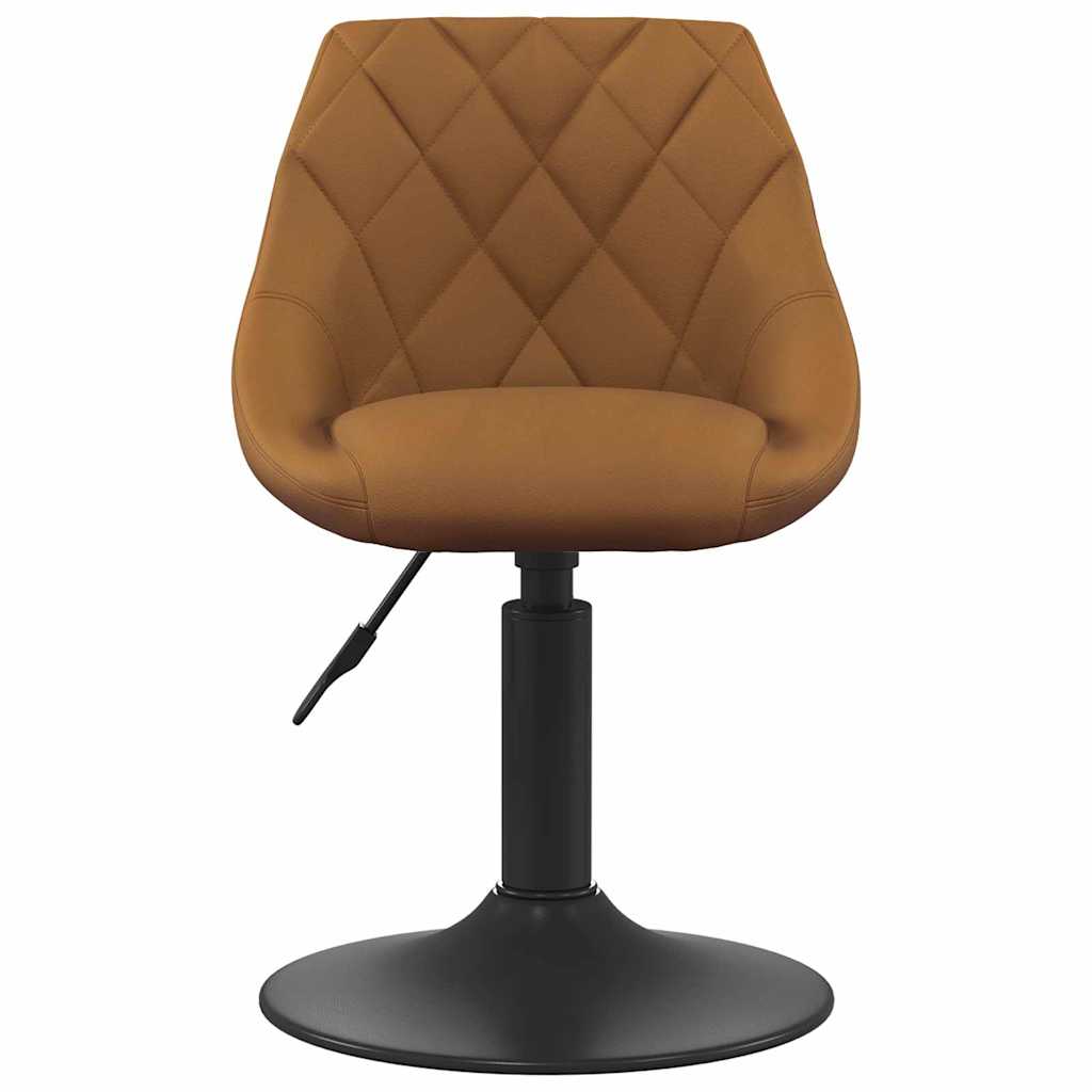 Swivel Spisestoler 2 pcs Brun 46 x 44 x 77.5 cm Kunstlær