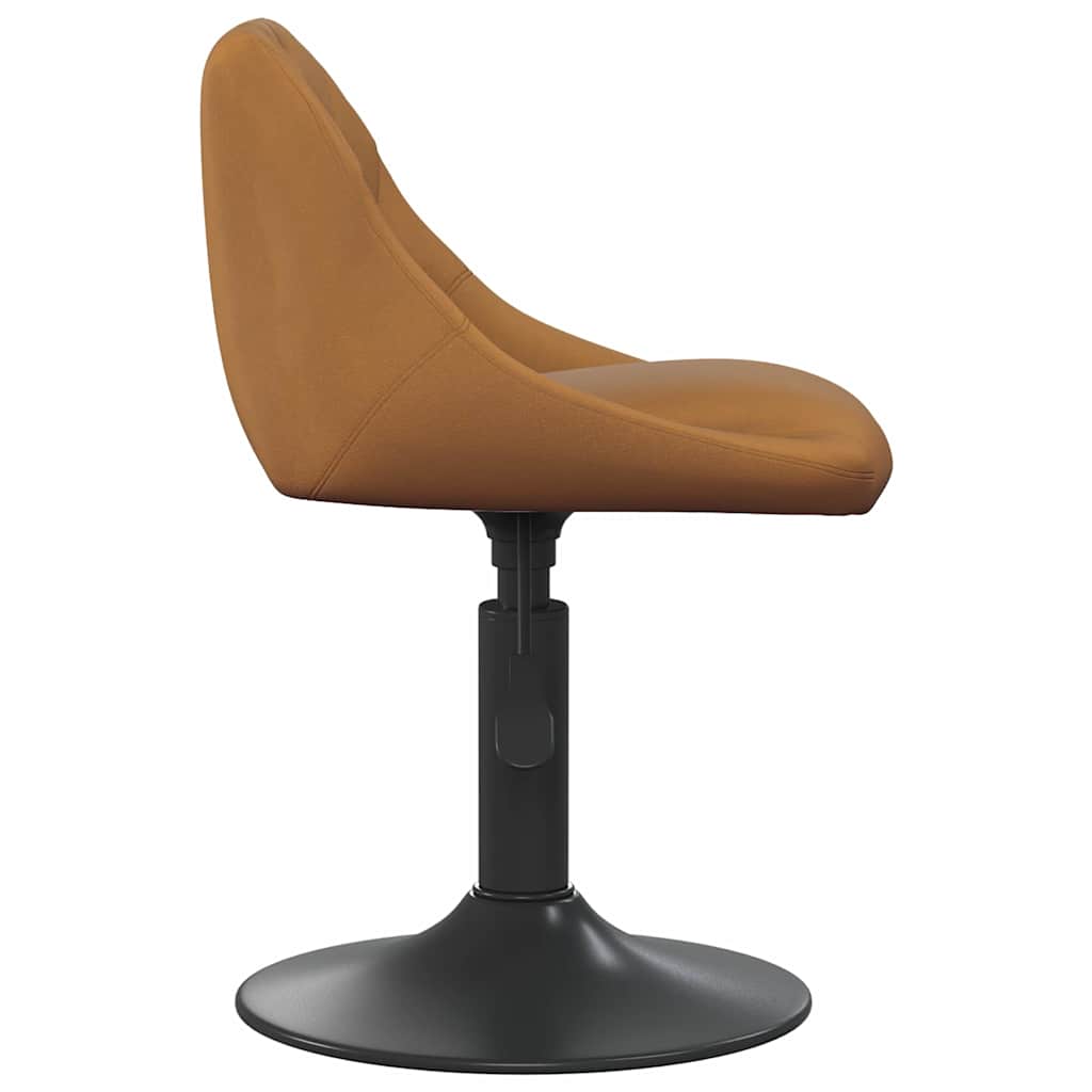 Swivel Spisestoler 2 pcs Brun 46 x 44 x 77.5 cm Kunstlær