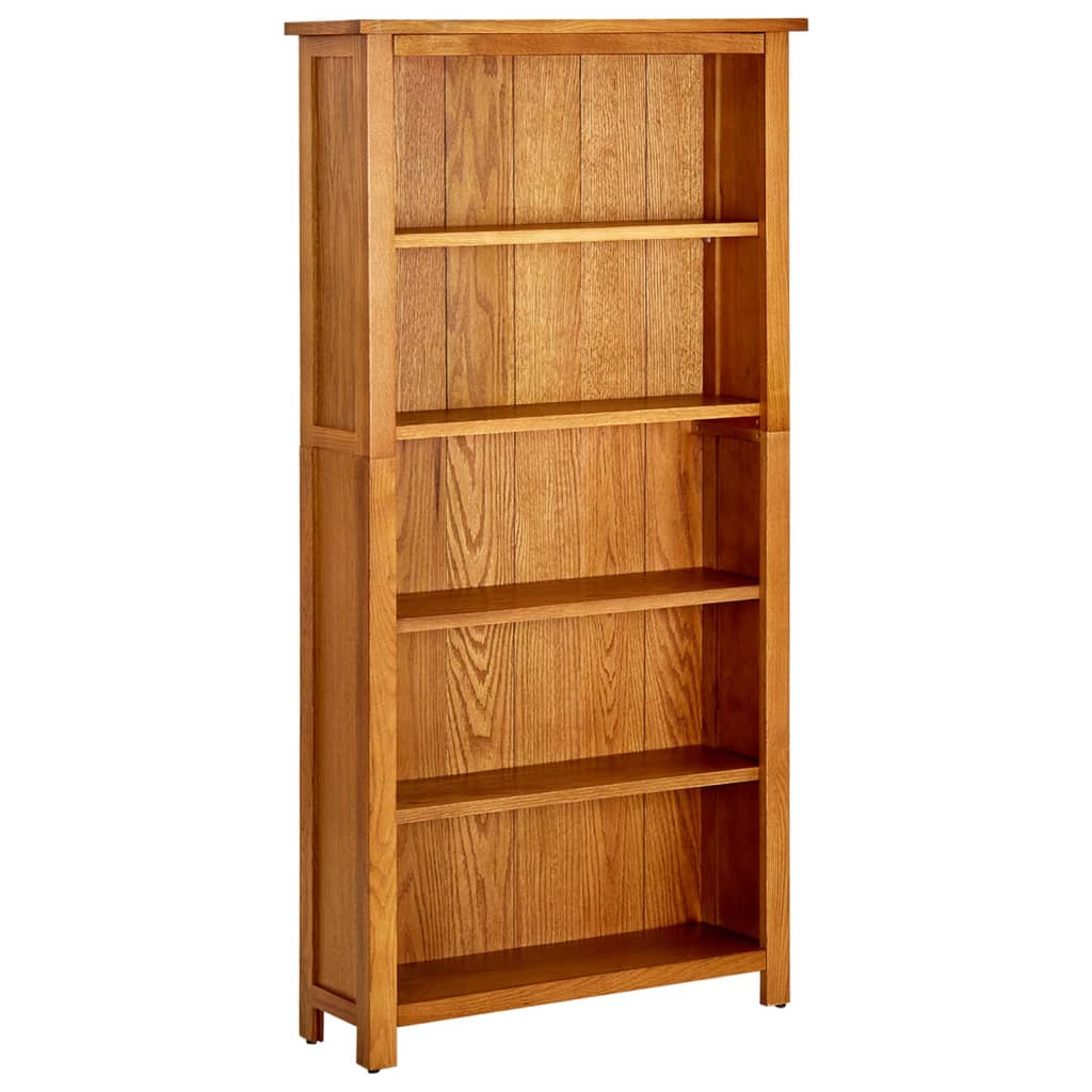 Bokhylle Tre 5 etasjer 70x22x140 cm heltre eik