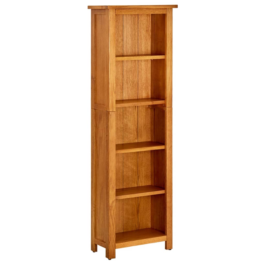 Bokhylle Tre 5 etasjer 45x22x140 cm heltre eik