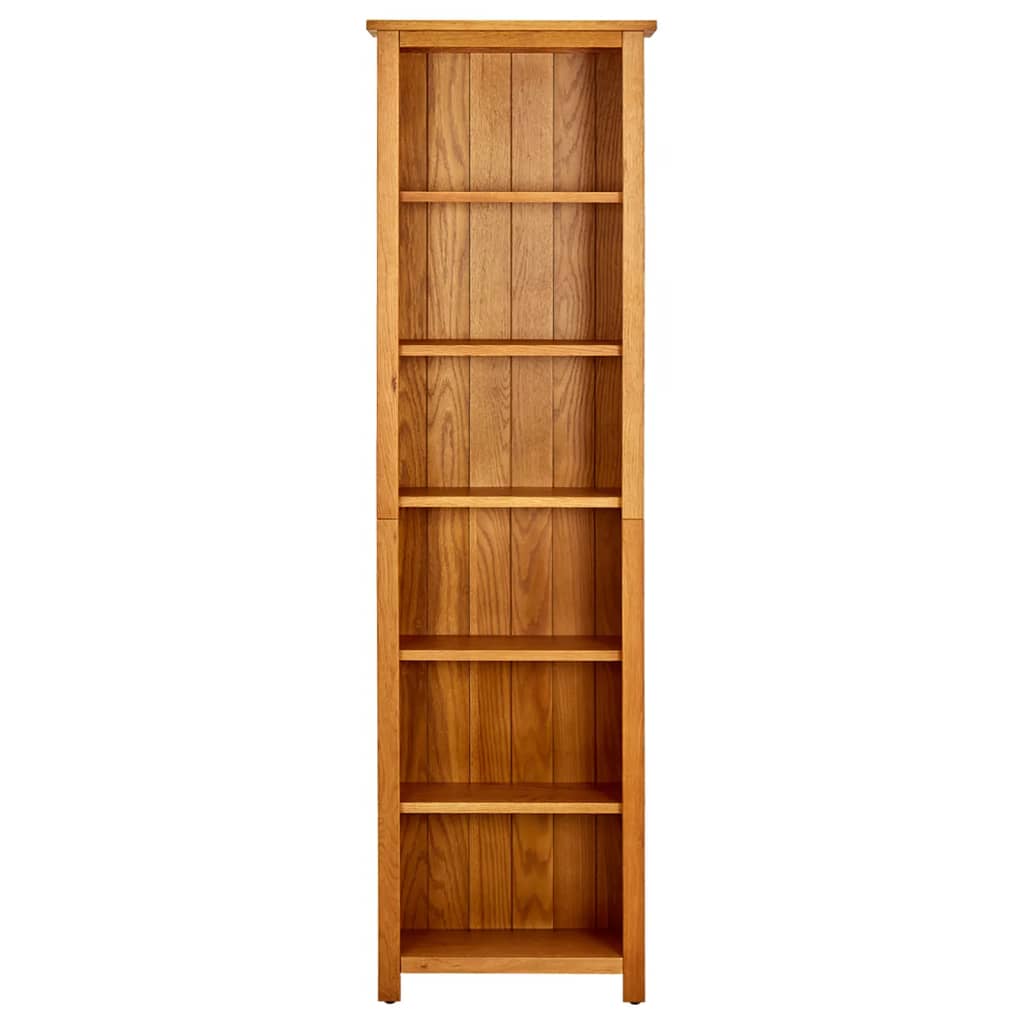 Bokhylle Tre 6 etasjer 52x22x180 cm heltre eik