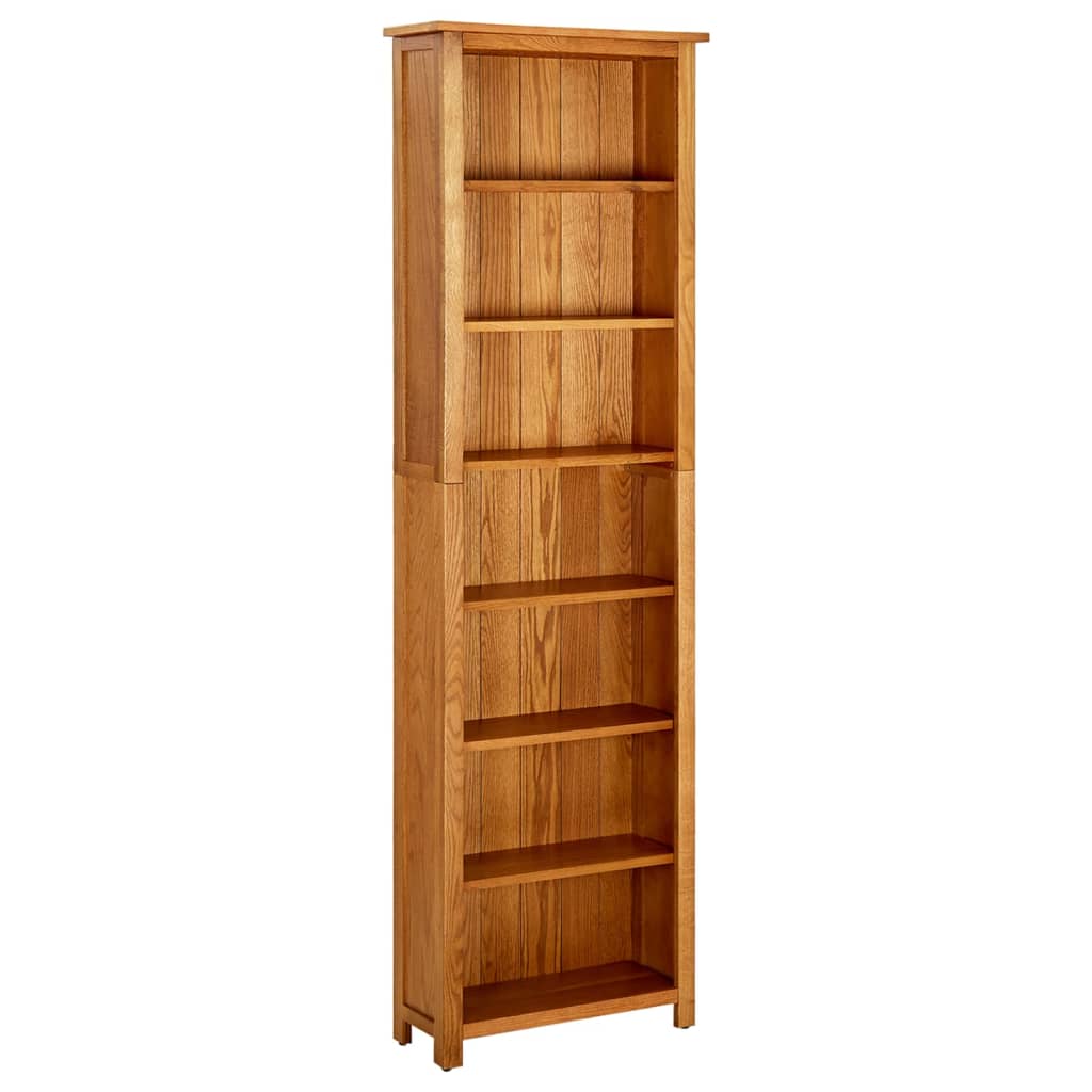 Bokhylle Tre 7 etasjer 60x22x200 cm heltre eik