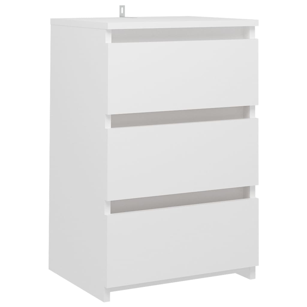 Nattbord Sengbord Hvit 40x35x62,5 cm