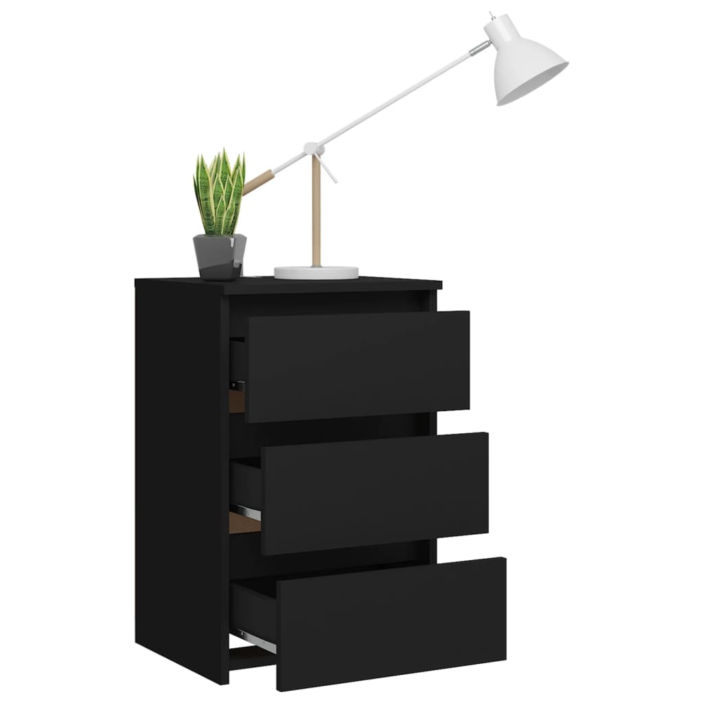 Nattbord Sengbord Svart 40x35x62,5 cm