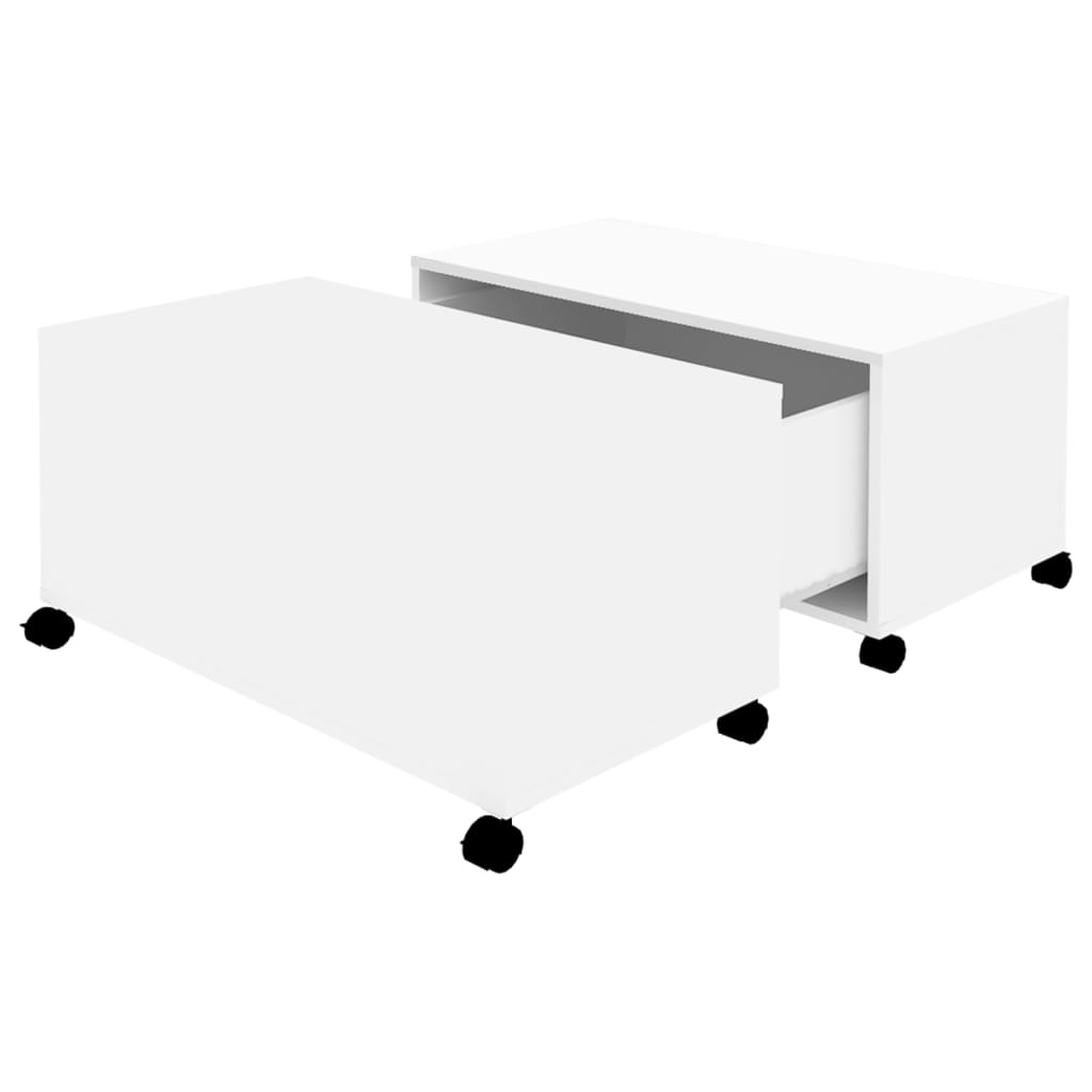 Salongbord Sofabord Hvit 75x75x38 cm