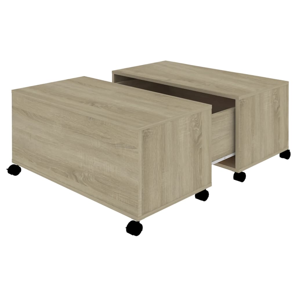 Salongbord Sofabord Sonoma Eik 75x75x38 cm