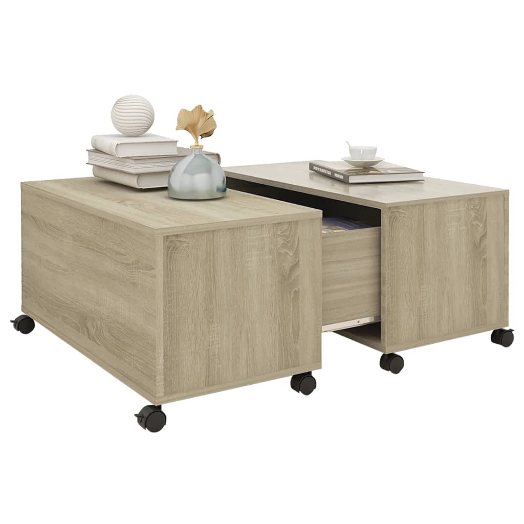 Salongbord Sofabord Sonoma Eik 75x75x38 cm