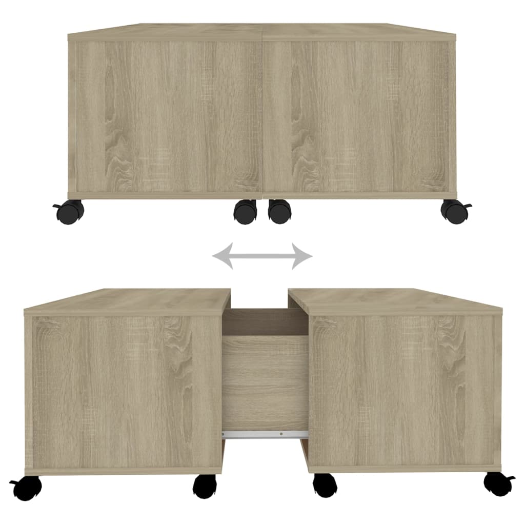 Salongbord Sofabord Sonoma Eik 75x75x38 cm