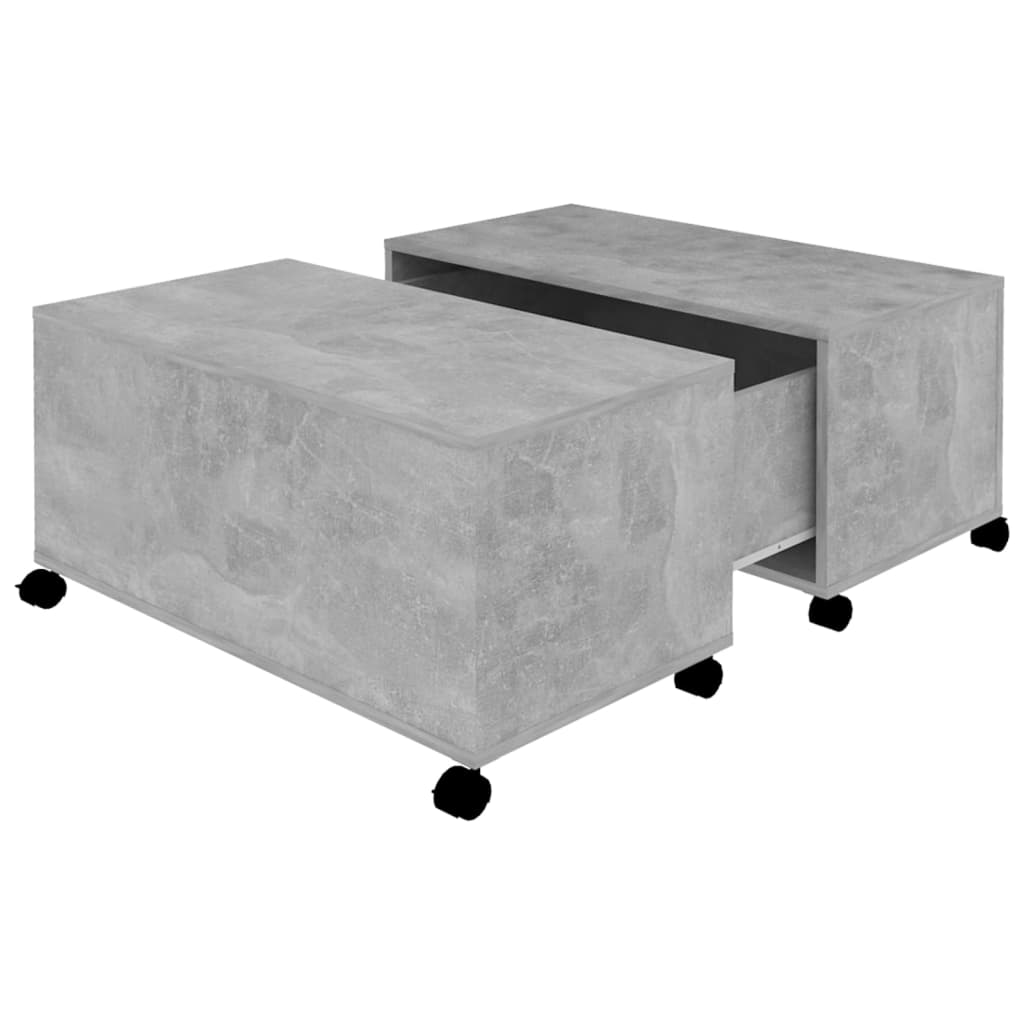 Salongbord Sofabord Betonggrå 75x75x38 cm