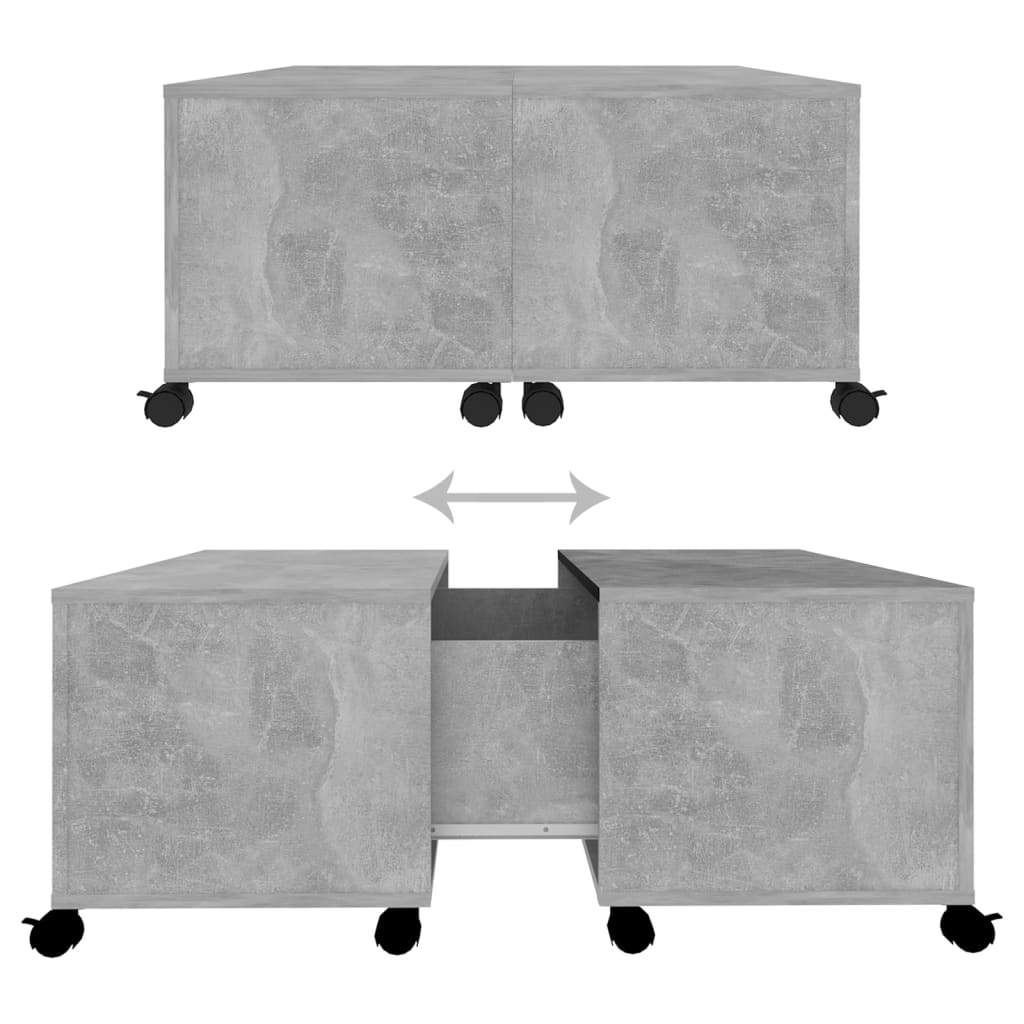 Salongbord Sofabord Betonggrå 75x75x38 cm