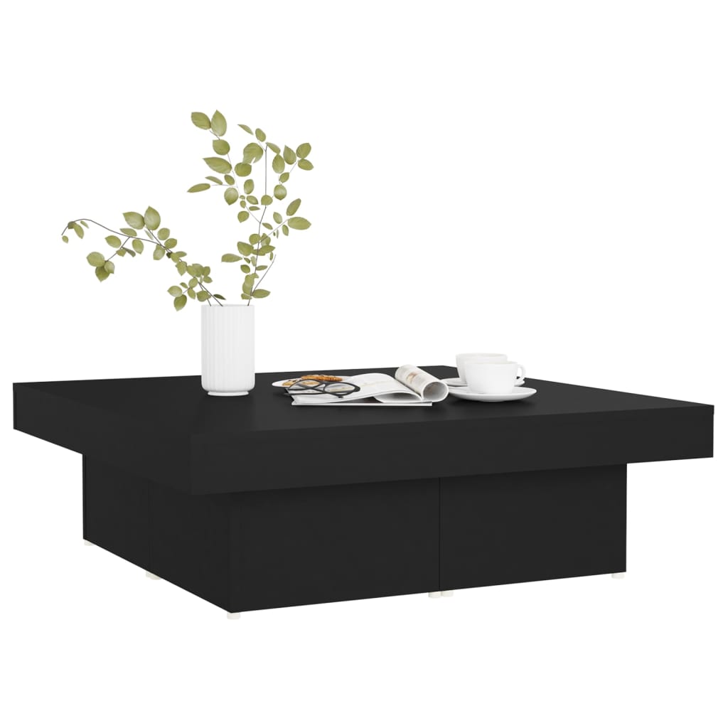 Salongbord Sofabord Svart 90x90x28 cm
