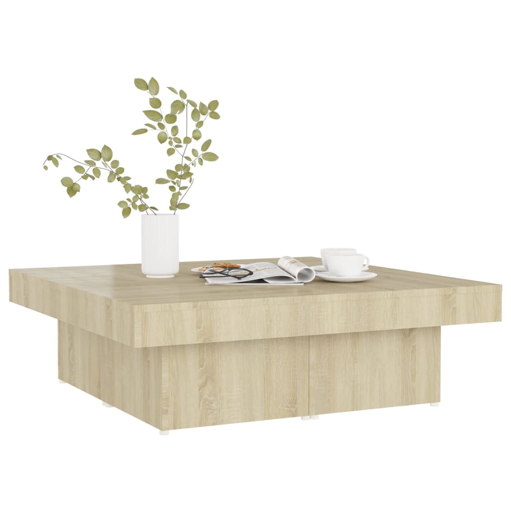 Salongbord Sofabord Sonoma Eik 90x90x28 cm
