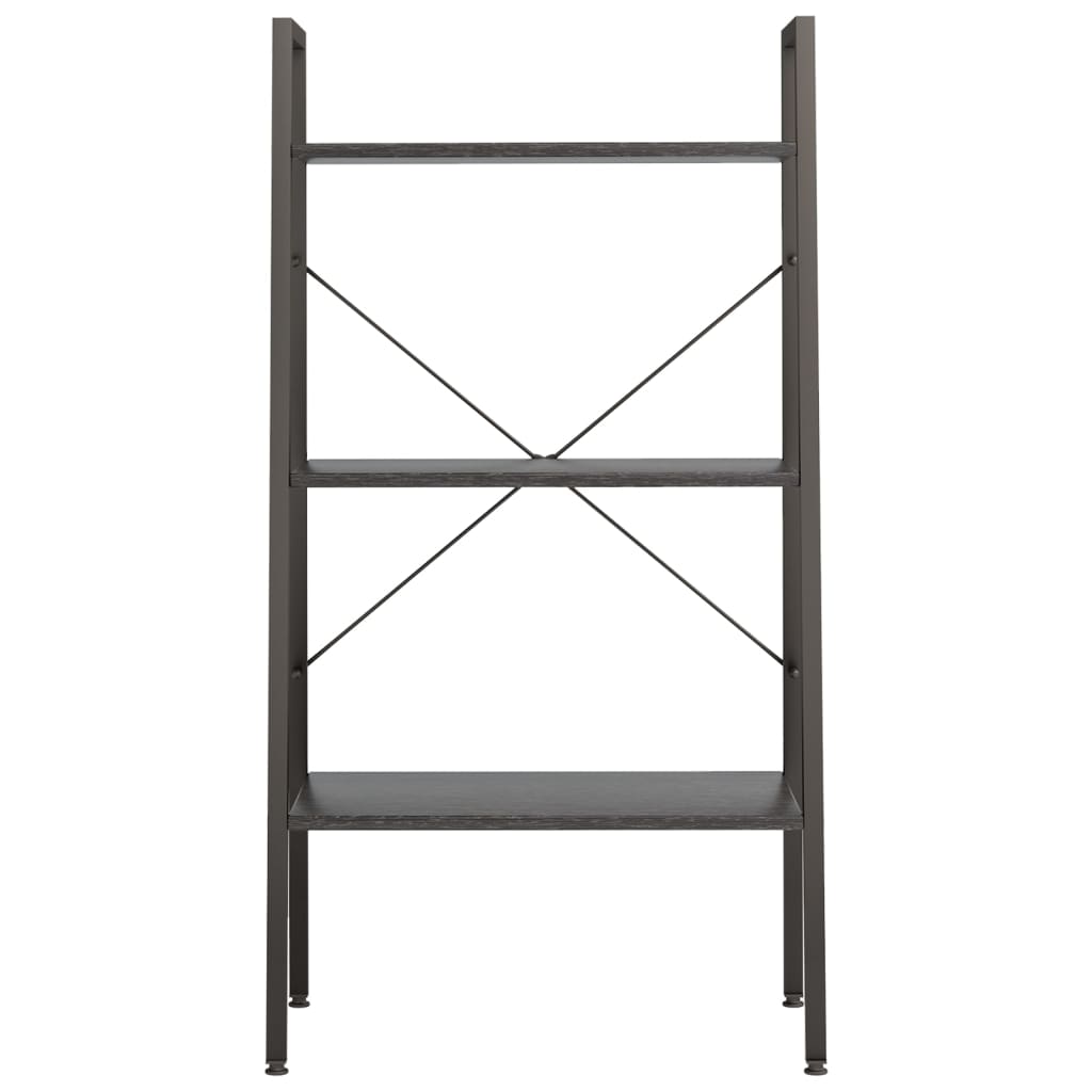 Bokhylle Svart 3 etasjer 56x35x108 cm