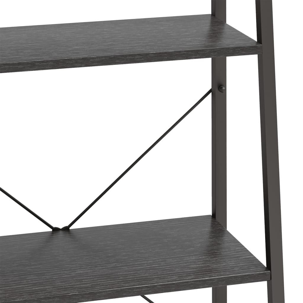 Bokhylle Svart 3 etasjer 56x35x108 cm