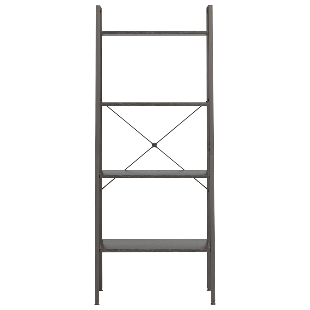 Bokhylle Svart 4 etasjer 56x35x140 cm