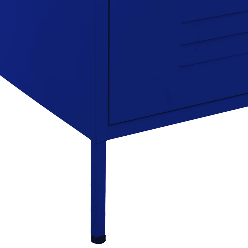 Kommode DIV. marineblå 80x35x101,5 cm stål
