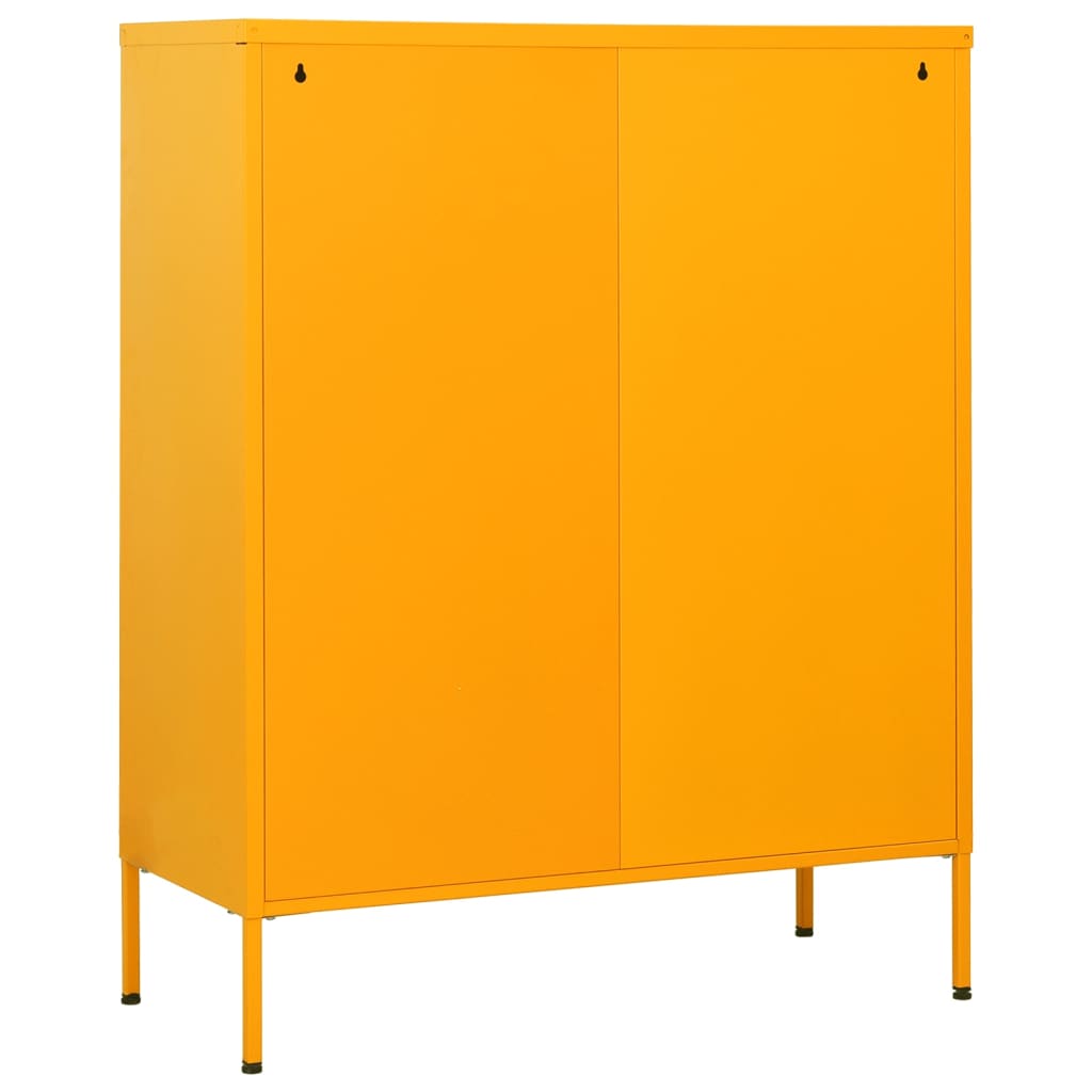Kommode DIV. sennepsgul 80x35x101,5 cm stål