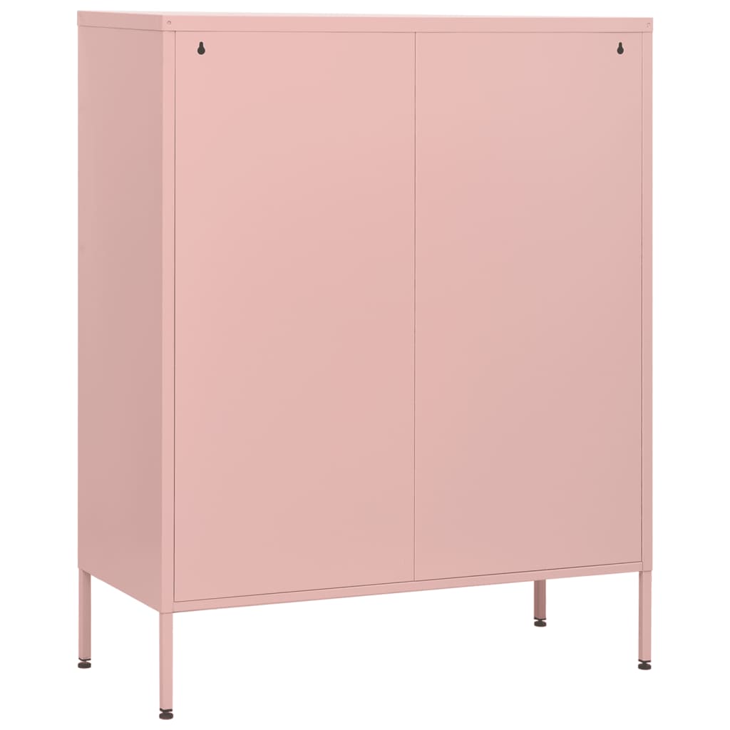 Kommode DIV. rosa 80x35x101,5 cm stål
