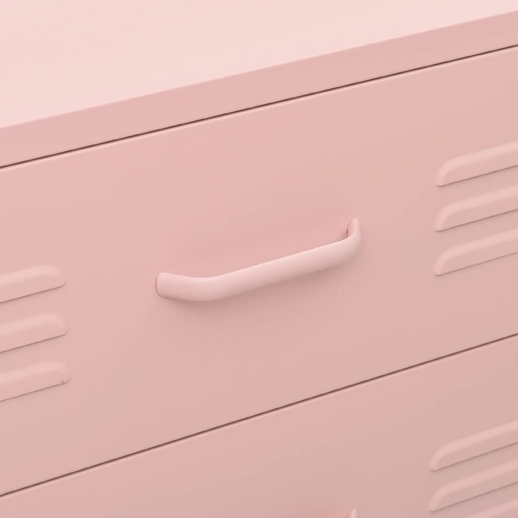 Kommode DIV. rosa 80x35x101,5 cm stål