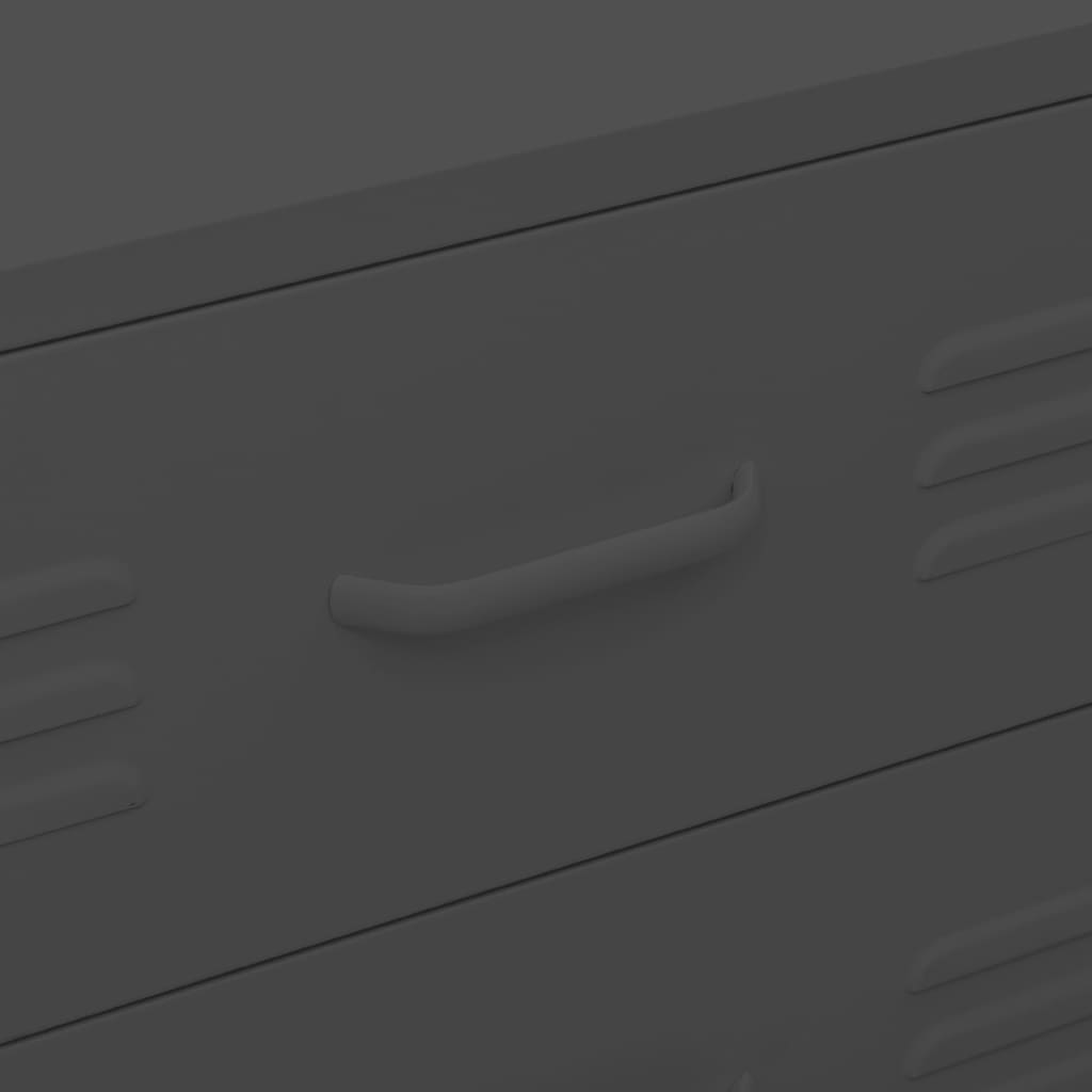 Kommode DIV. antrasitt 80x35x101,5 cm stål