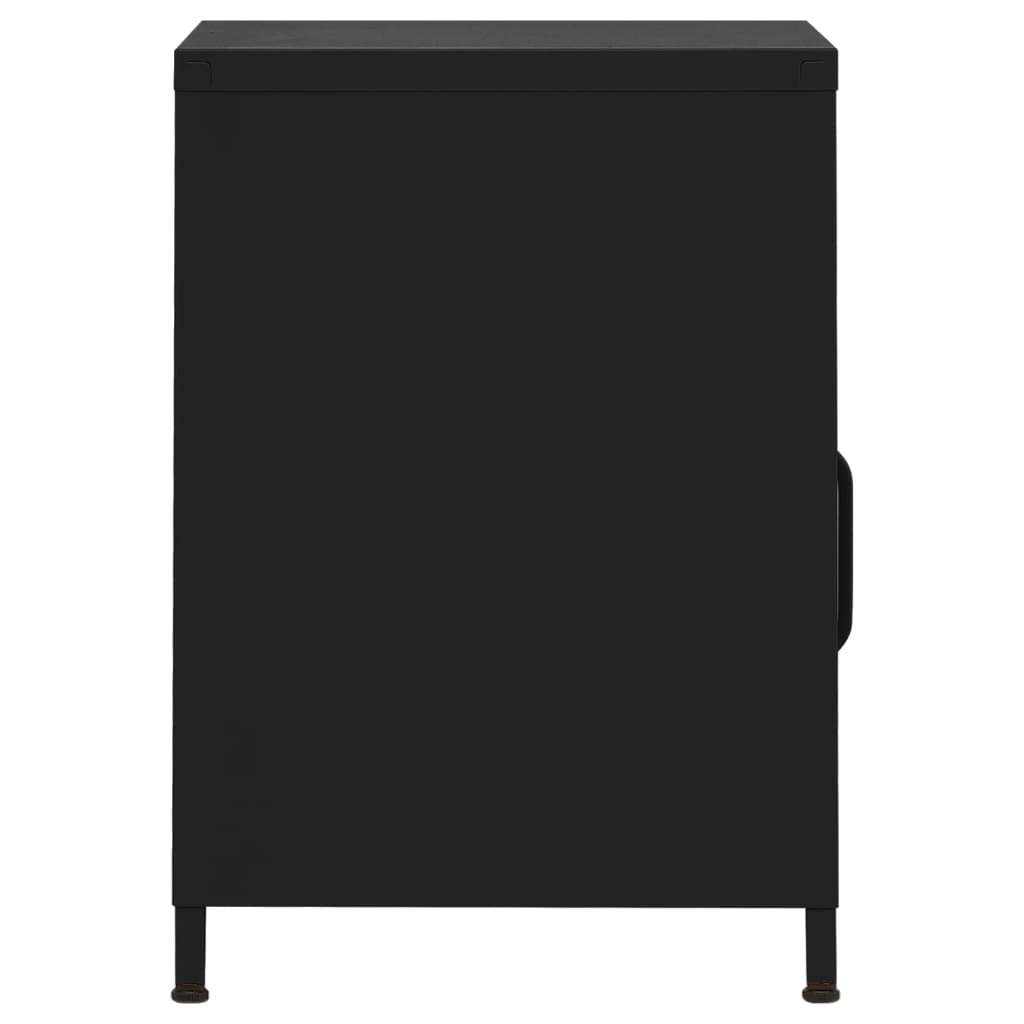 Nattbord Sengbord Svart 35x35x51 cm stål
