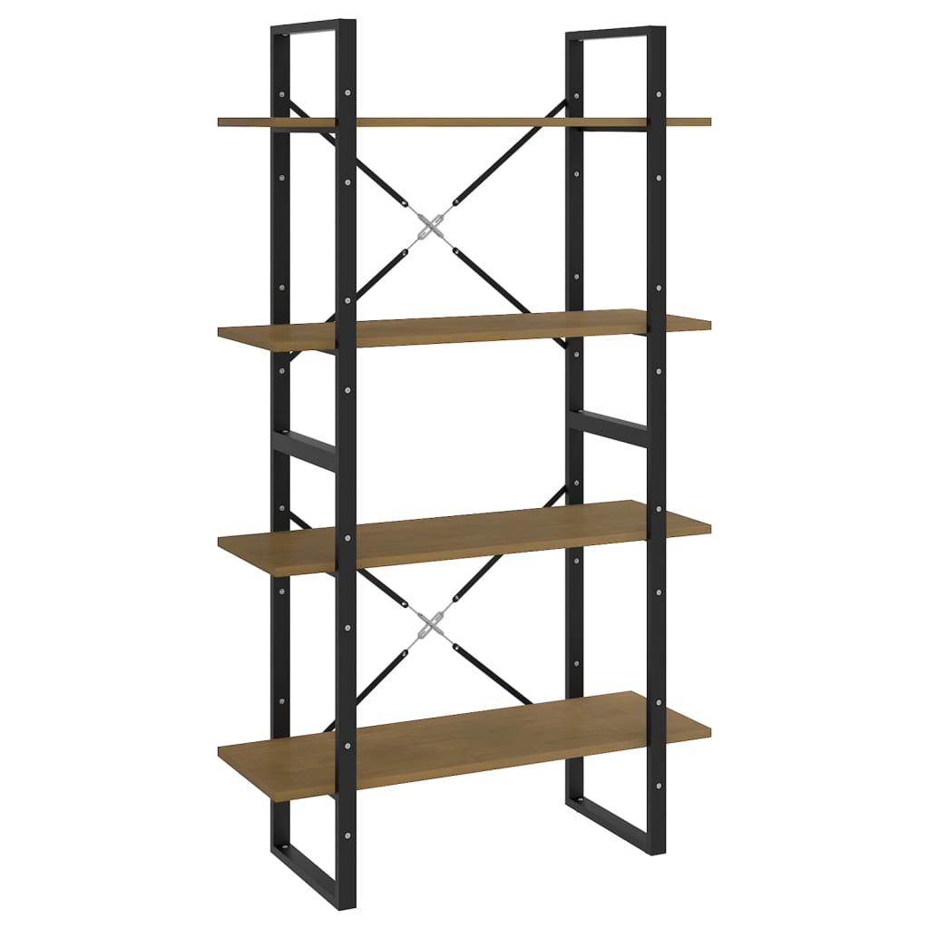 Bokhylle Tre 4 nivåer 80x30x140 cm heltre furu