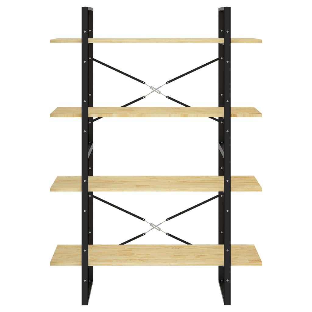Bokhylle Tre 4 nivåer 100x30x140 cm heltre furu
