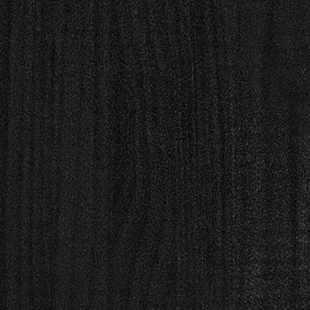 Bokhylle Svart 4 nivåer 100x30x140 cm heltre furu