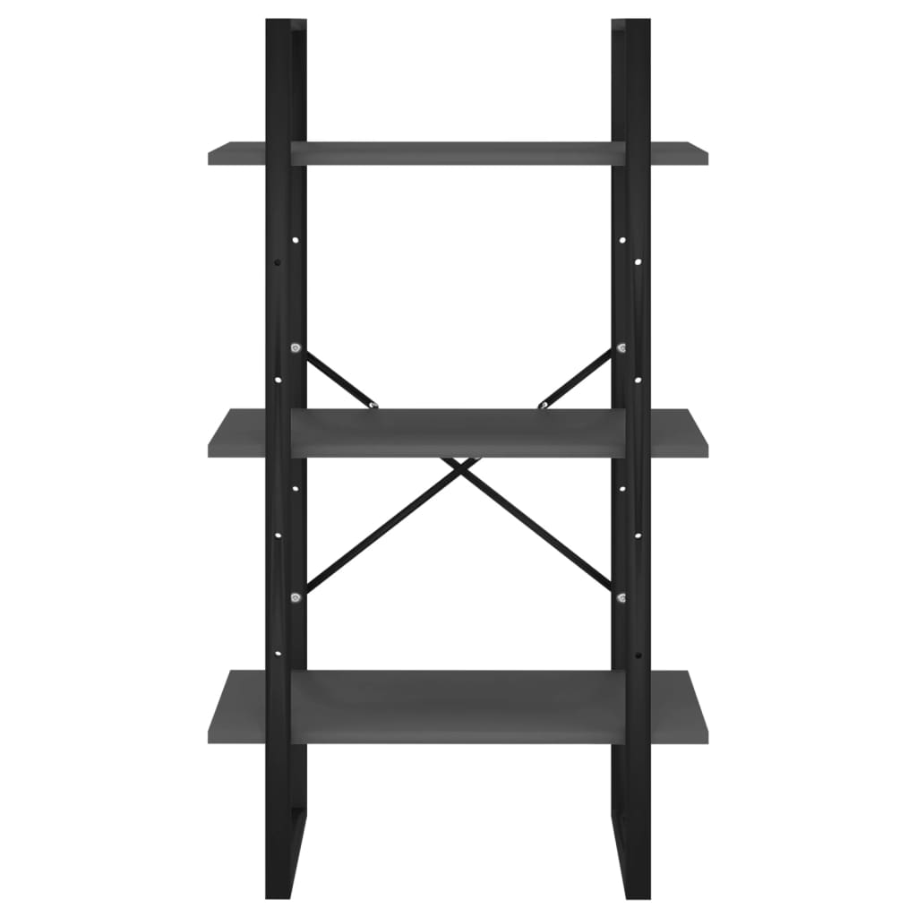 Oppbevaringshylle grå 60x30x105 cm konstruert tre