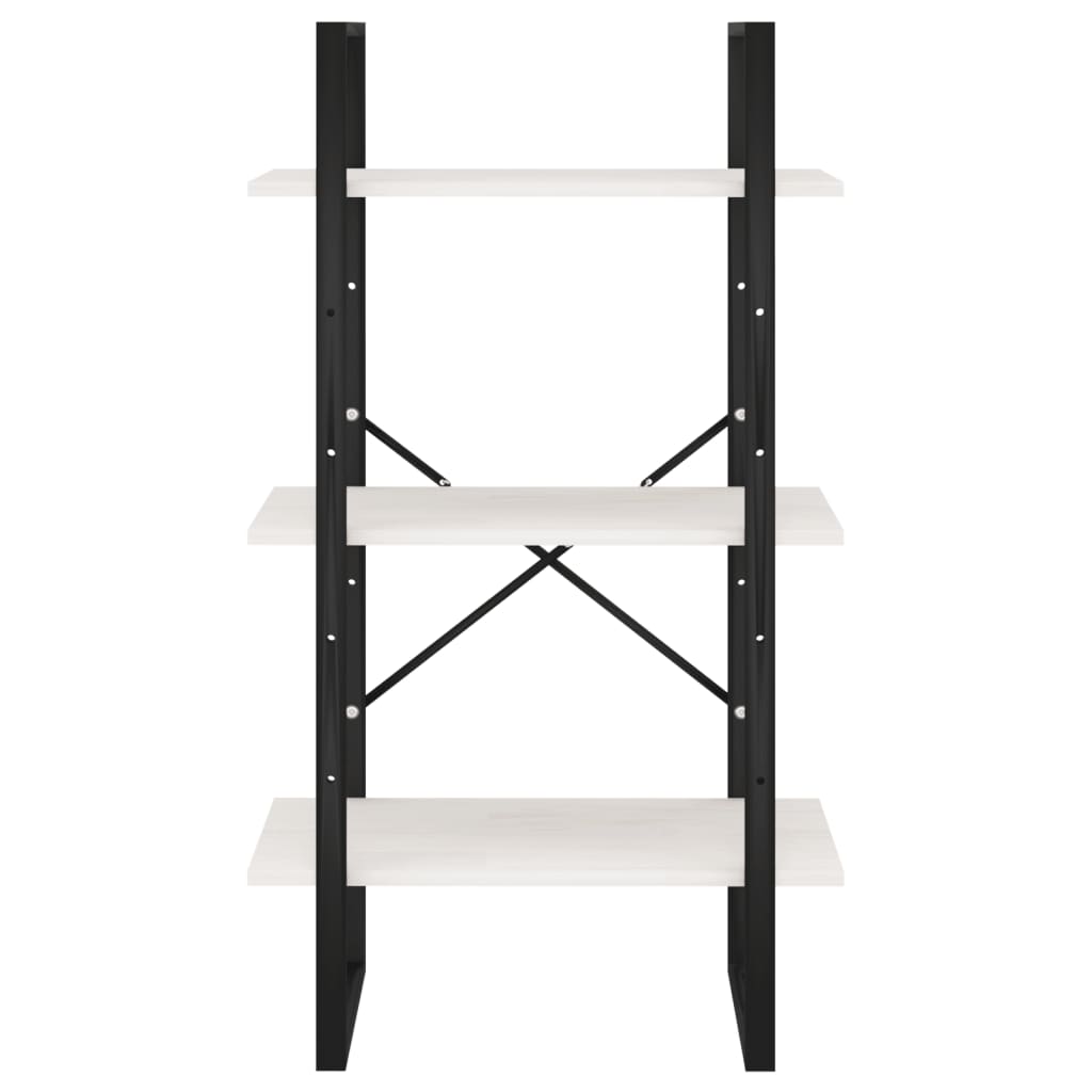 Oppbevaringshylle 60x30x105 cm heltre furu hvit