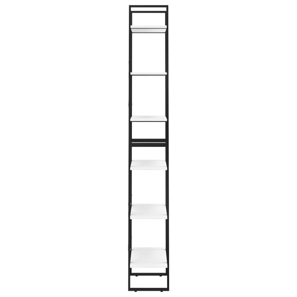Oppbevaringshylle hvit 60x30x210 cm konstruert tre