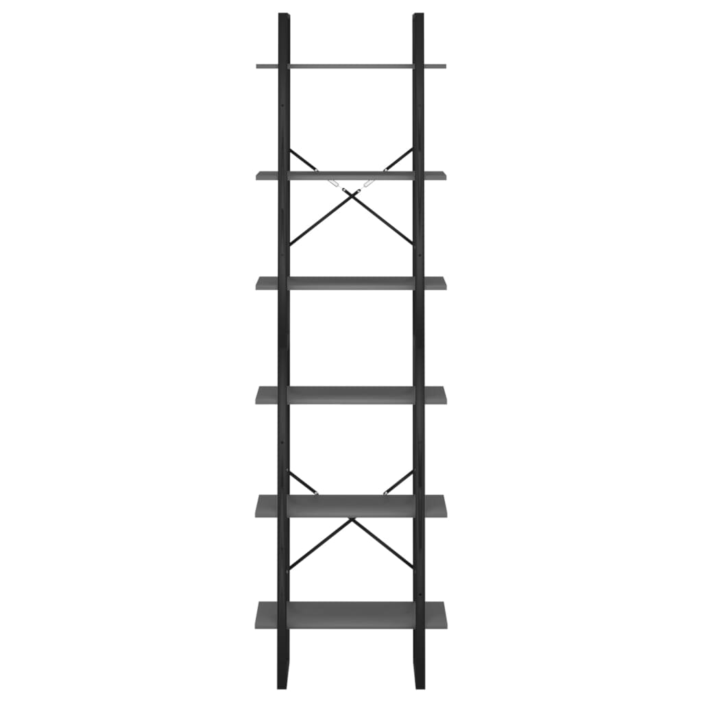 Oppbevaringshylle grå 60x30x210 cm konstruert tre