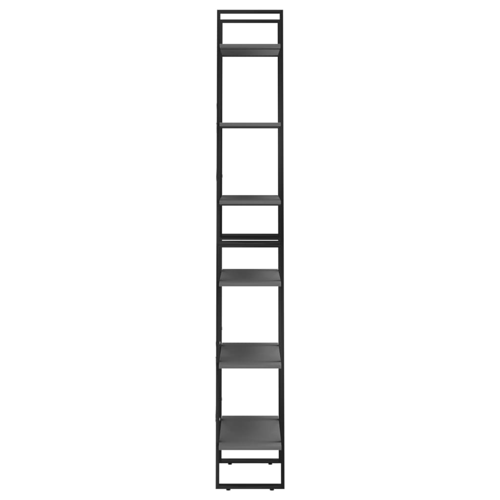 Bokhylle Grå 60x30x210 cm