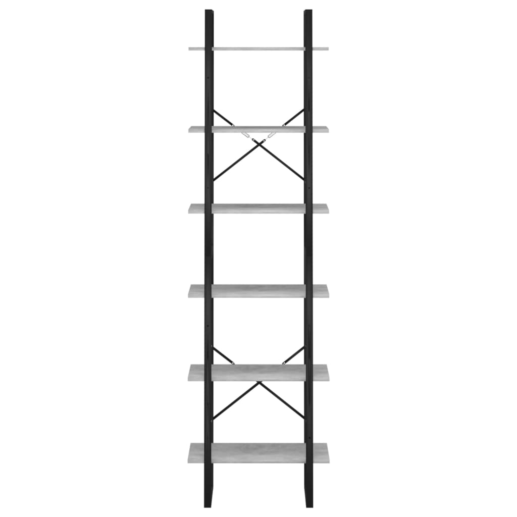 Oppbevaringshylle betonggrå 60x30x210 cm konstruert tre
