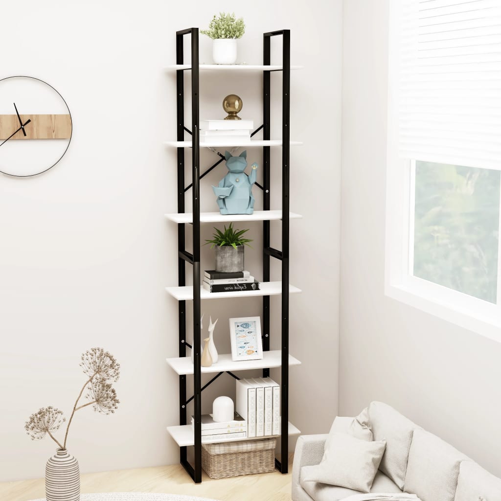 Oppbevaringshylle hvit 60x30x210 cm heltre furu