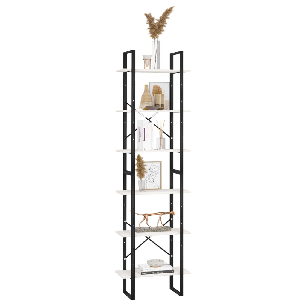 Oppbevaringshylle hvit 60x30x210 cm heltre furu