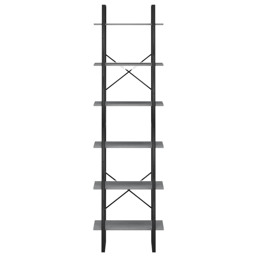 Oppbevaringshylle grå 60x30x210 cm heltre furu