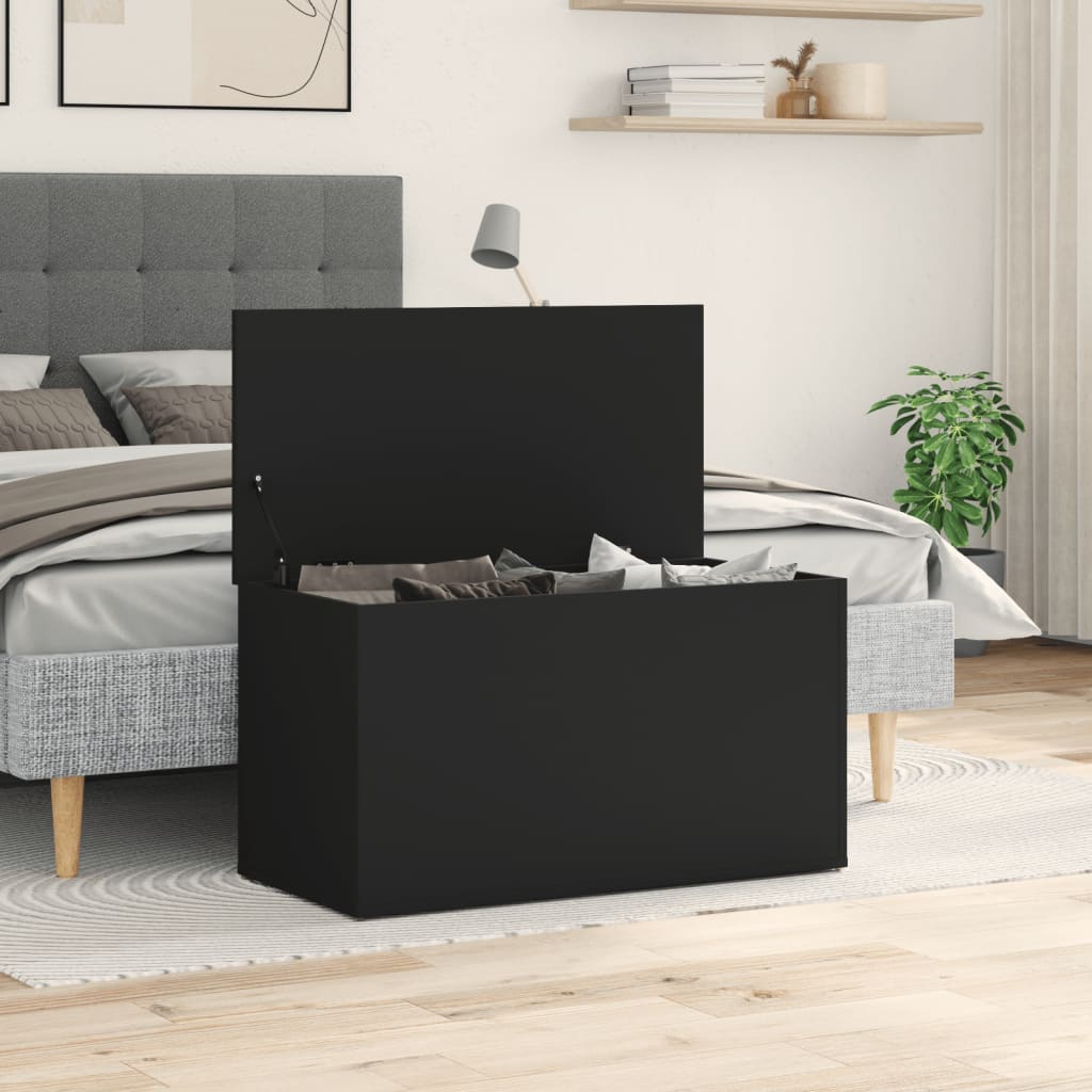 Oppbevaringskiste Svart 84x42x46 cm