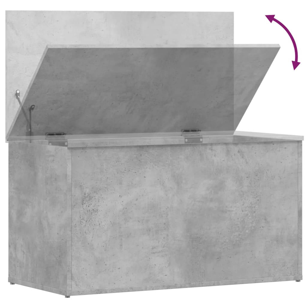 Oppbevaringskiste Betonggrå 84x42x46 cm