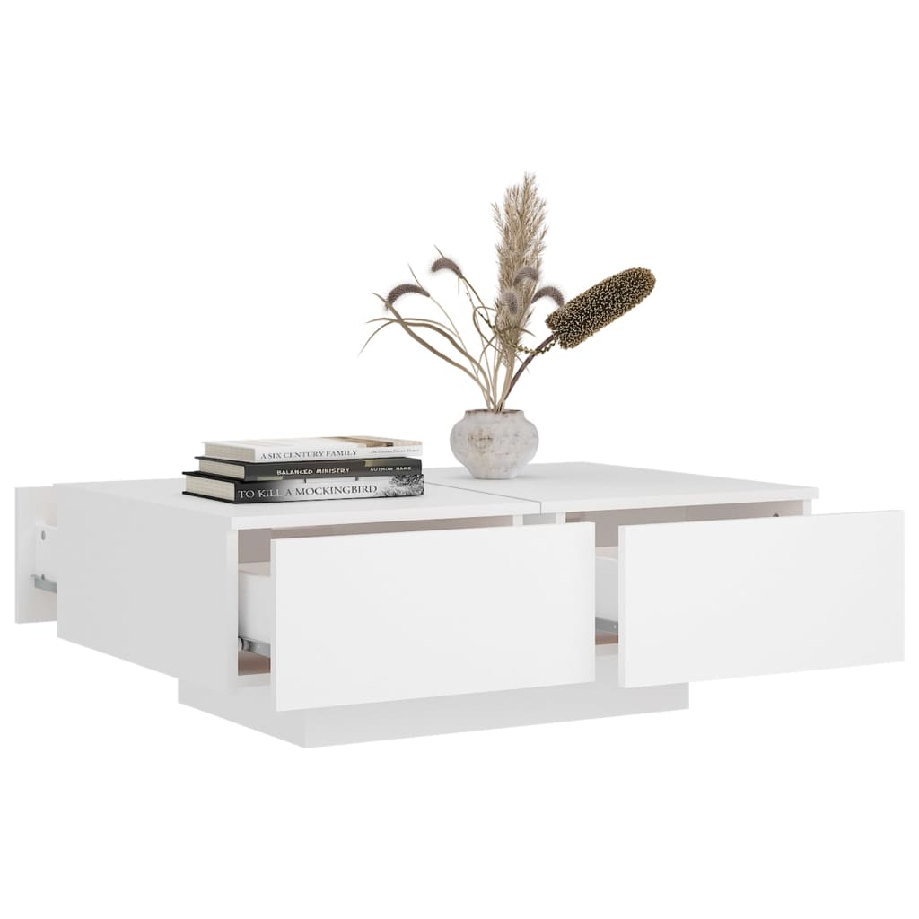 Salongbord Sofabord Hvit 90x60x31 cm