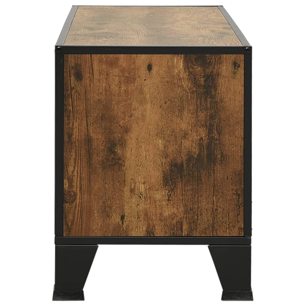 TV-Møbel Brun TV-benk rustikk 105x36x47cm metall og