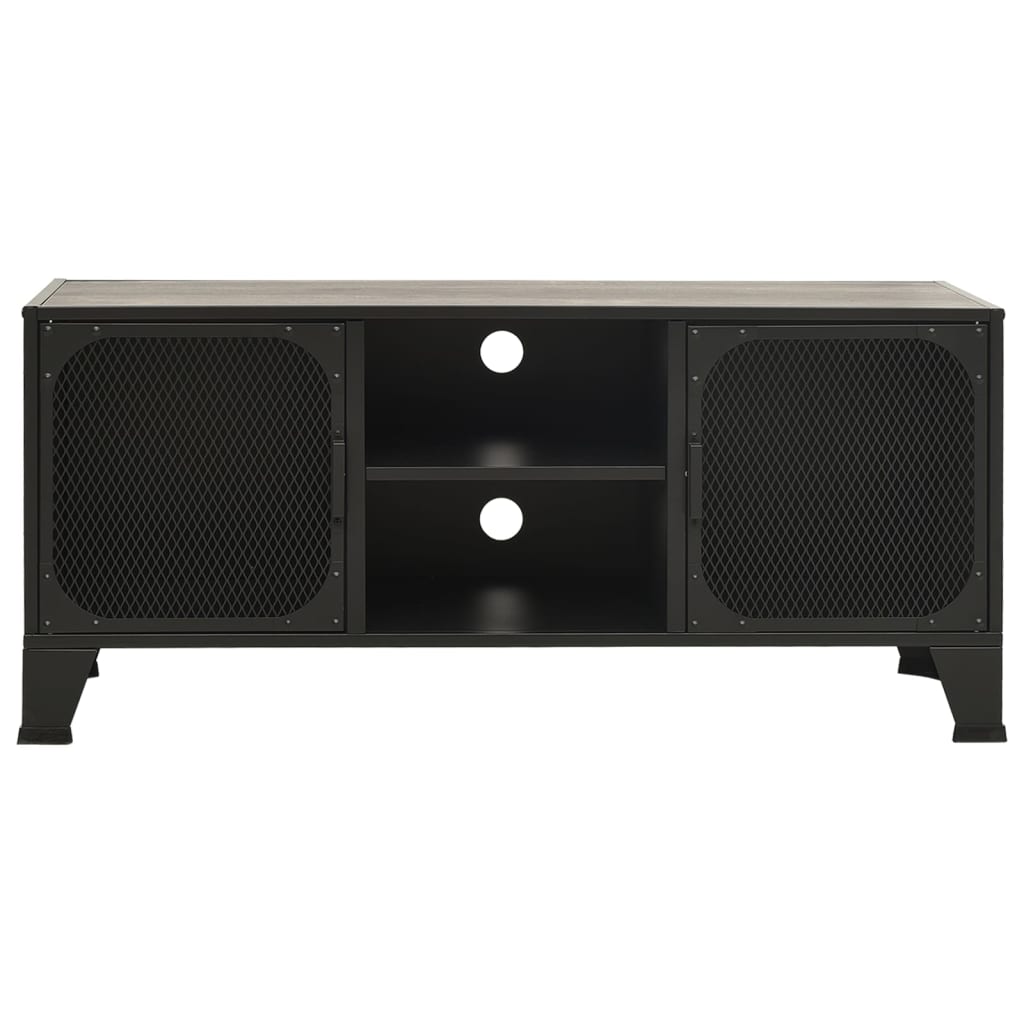 TV-Møbel Grå TV-benk rustikk 105x36x47 cm metall og