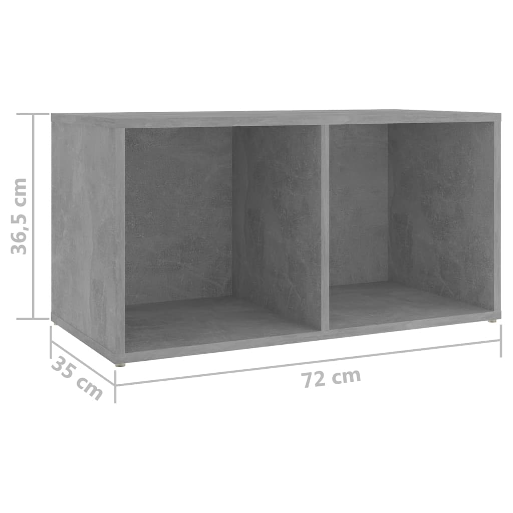 TV-benker 4 stk betonggrå 72x35x36,5 cm konstruert tre