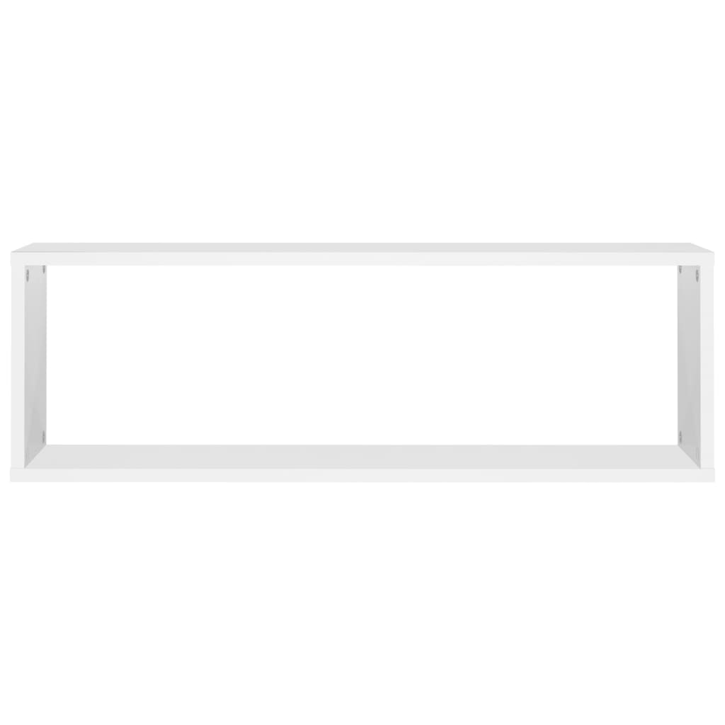 Vegghylle Hvit kubeformet 4 stk 80x15x26,5 cm