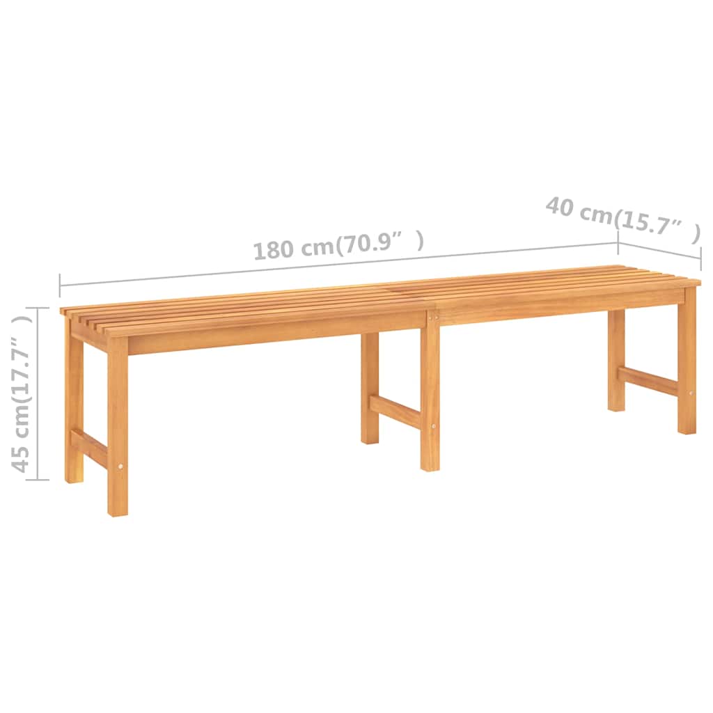 Hagebenk 180 cm heltre teak
