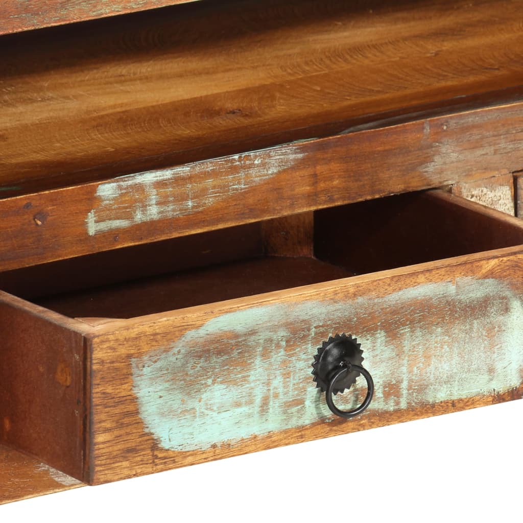 TV-Møbel Tre TV-benk gjenvunnet heltre 110x30x40 cm flerfarget