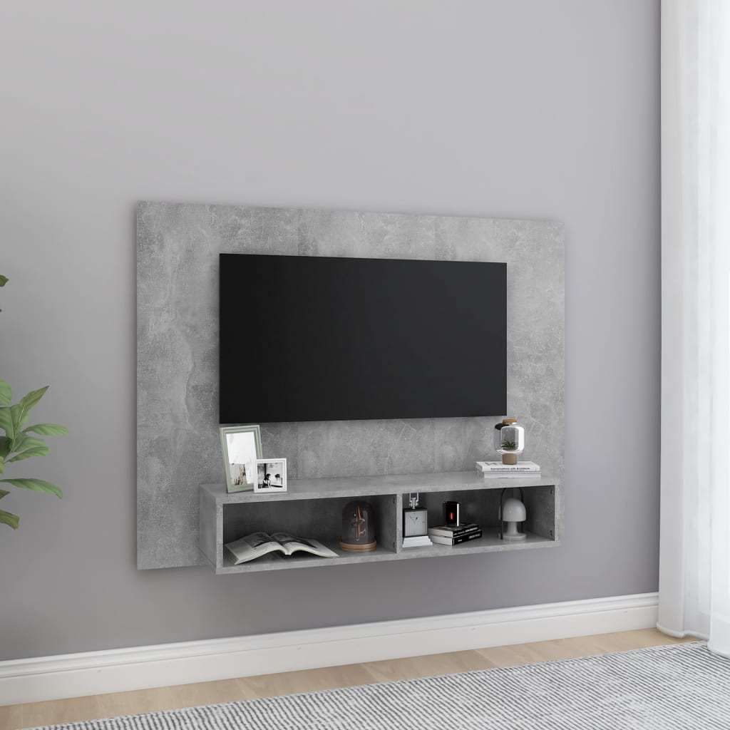 TV-Møbel Betonggrå TV-benk 120x23,5x90 cm