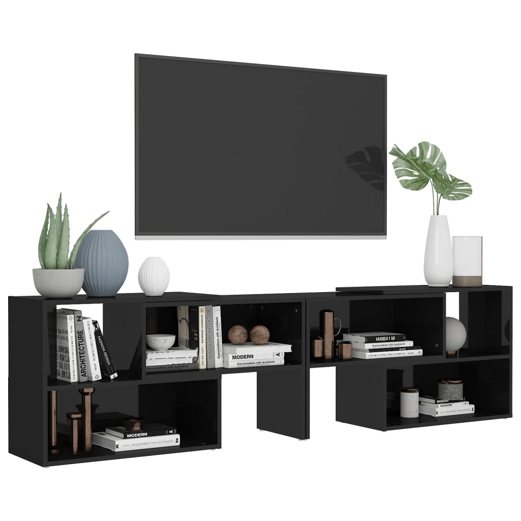 TV-Møbel Høyglans Svart Tv-benk 149x30x52 cm