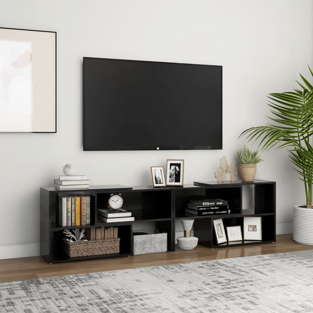 TV-Møbel Høyglans Svart Tv-benk 149x30x52 cm