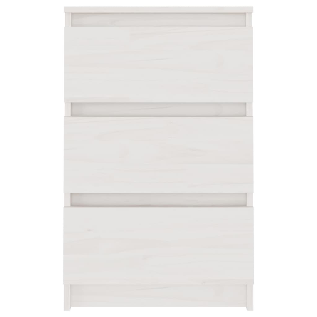 Nattbord Sengbord Hvit 40x29,5x64 cm heltre furu